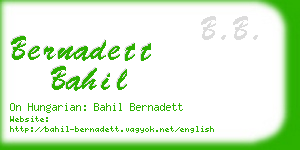 bernadett bahil business card